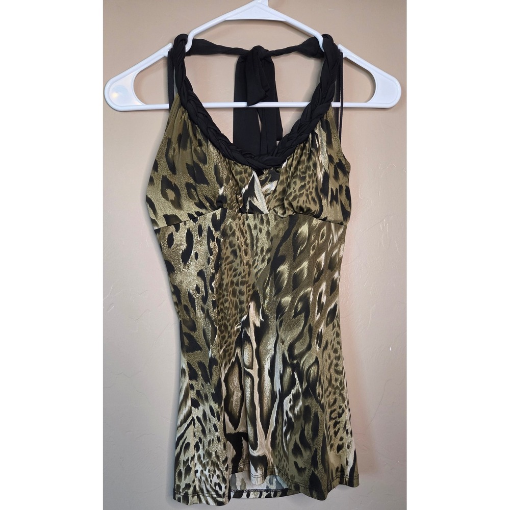 Y2K, Vintage rue21 Women's Animal Print Halter Top Small